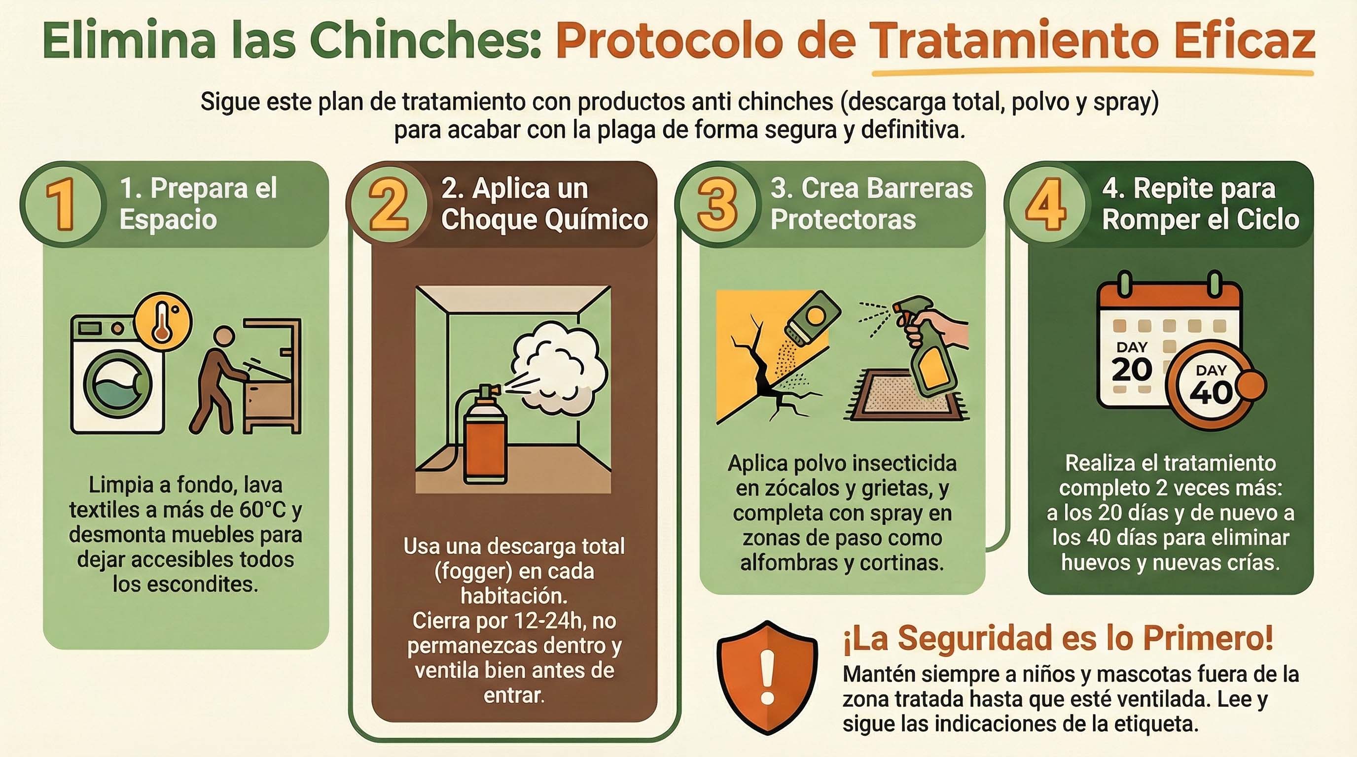 Gu&iacute;a protocolo de productos para chinches